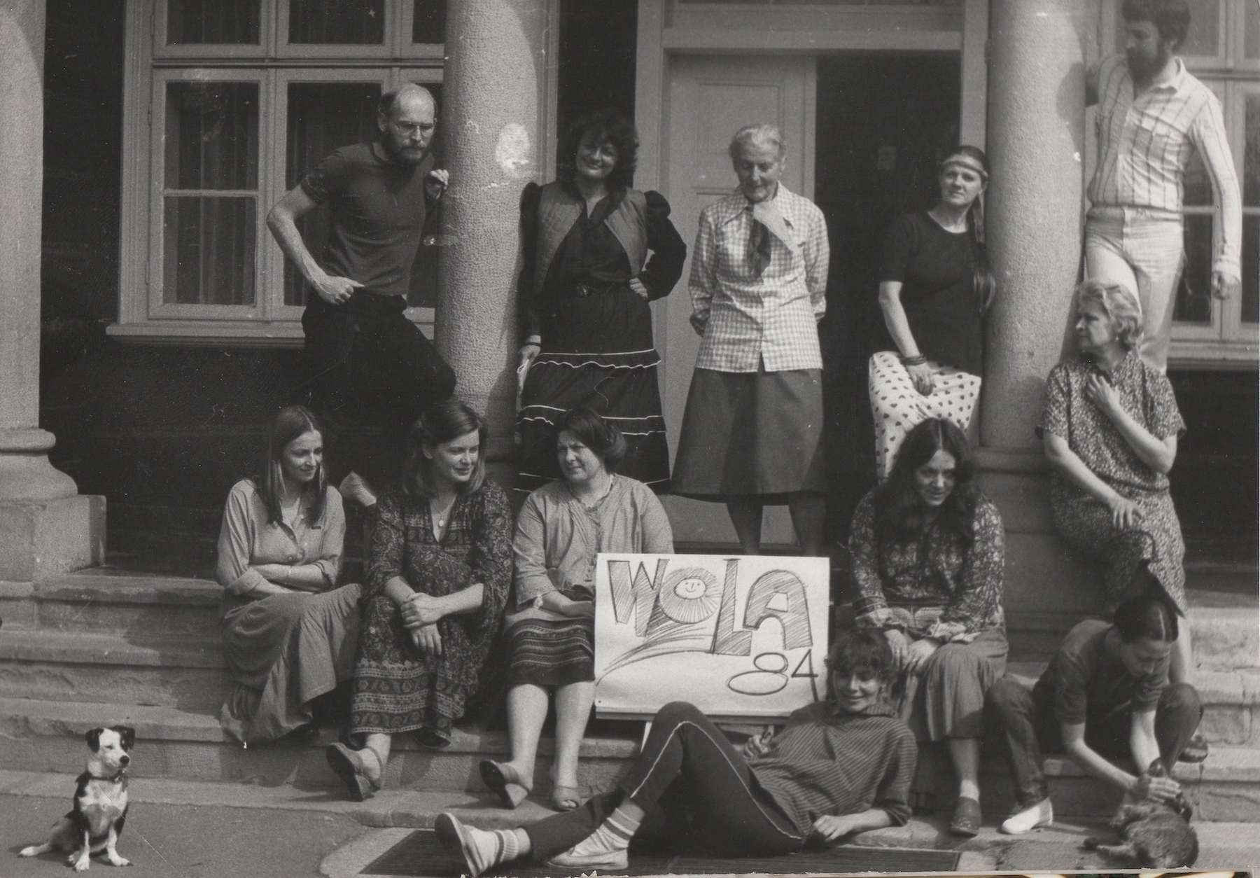 Plener malarski Grupy Malarch - malujący architekci , pod opieką prof. Krystyny Wróblewskiej - Wola Zręczycka maj 1984